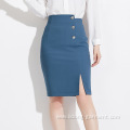 High Quality A-line Office Lady Sexy Vent Dress
